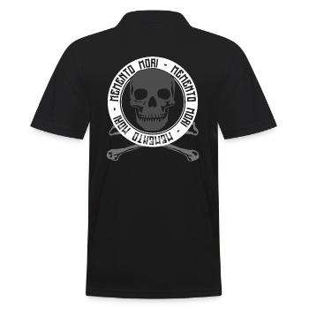 Memento Mori - Gothic Skull and Bones - Männer Poloshirt - Schwarz - Hinten - Kai (181cm)