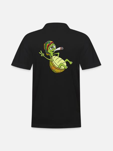 Chill toad, chilling turtle - Men's Polo Shirt - black