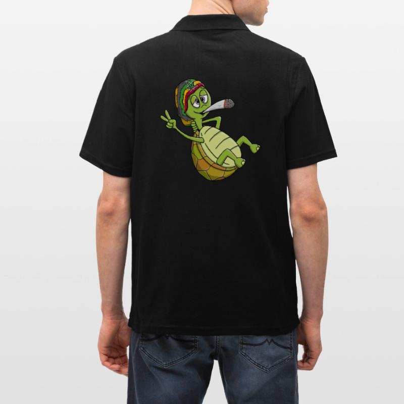 Chill toad, chilling turtle Men's Polo Shirt
