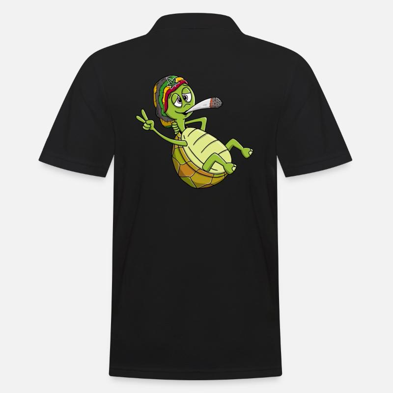 Chill toad, chilling turtle - Men's Polo Shirt - black