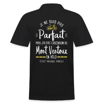 parfait mont Ventoux en vélo humour vélo cycliste - Polo Homme - noir - Dos - Kai (181cm)