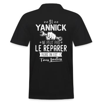 Si Yannick ne peut pas le réparer on est foutus - Polo Homme - noir - Dos - Kai (181cm)
