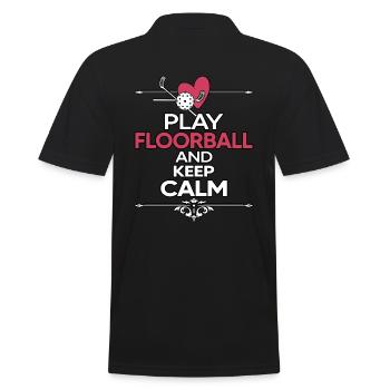 Floorball Les joueurs de floorball restent calmes - Polo Homme - noir - Dos - Kai (181cm)