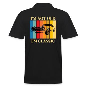 Je ne suis pas vieux, je suis une voiture classique - Polo Homme - noir - Dos - Kai (181cm)