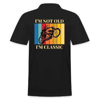 Je ne suis pas vieux, je suis un motard classique - Polo Homme - noir - Dos - Kai (181cm)