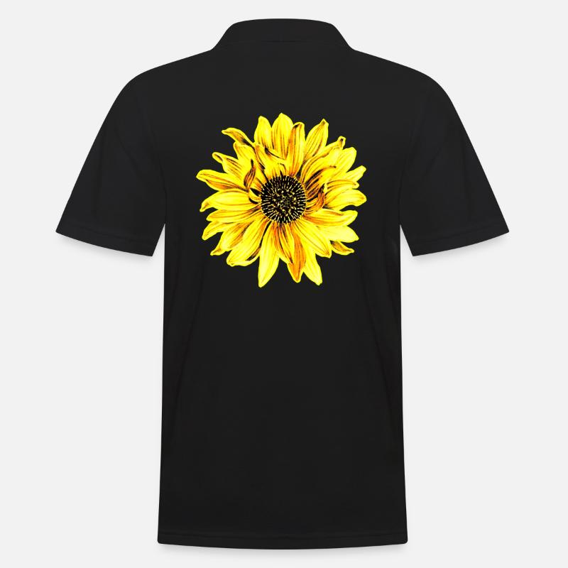 Fleur flower Fleur jaune - Polo Homme - noir