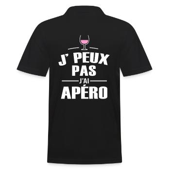 je peux pas j ai apéro pour homme femme - Polo Homme - noir - Dos - Kai (181cm)