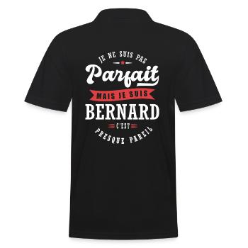 Bernard Parfait Cadeau prenom bernard - Polo Homme - noir - Dos - Kai (181cm)