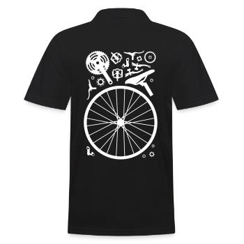 pièces de vélo - Polo Homme - noir - Dos - Kai (181cm)