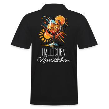 Hallöchen Aperölchen Cocktail Sommerparty Shirt - Männer Poloshirt - Schwarz - Hinten - Kai (181cm)
