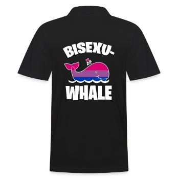 Bisexuwhale baleine bisexuelle baleine bisexuwal - Polo Homme - noir - Dos - Kai (181cm)