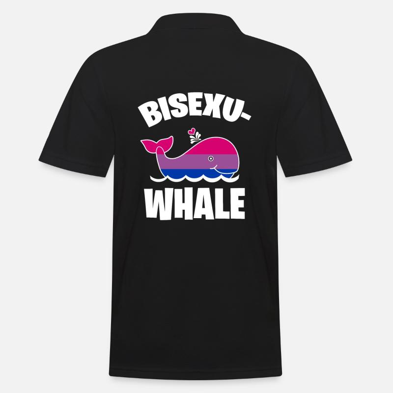 Bisexuwhale Bi Wal bisexueller Walfisch Bisexuwal - Männer Poloshirt - Schwarz