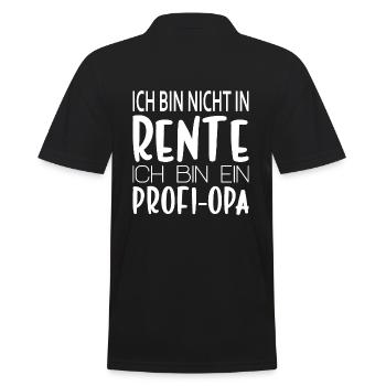 PROFI-OPA - Männer Poloshirt - Schwarz - Hinten - Kai (181cm)