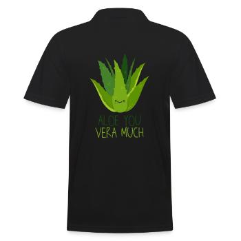 Aloe You Vera Much Déclaration d’amour Jeu de parole - Polo Homme - noir - Dos - Kai (181cm)