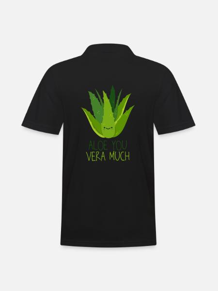 Aloe You Vera Much Liebeserklärung Liebe Wortspiel - Männer Poloshirt - Schwarz
