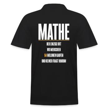 MATHE - Männer Poloshirt - Schwarz - Hinten - Kai (181cm)