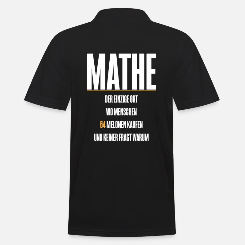 MATHE - Männer Poloshirt - Schwarz