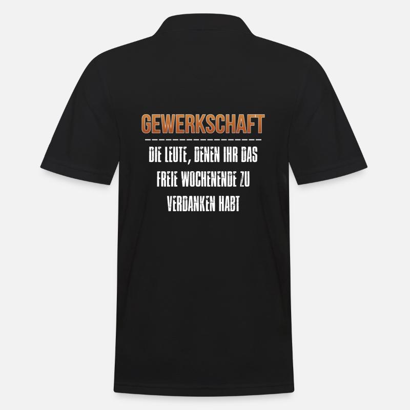 GEWERKSCHAFT - Männer Poloshirt - Schwarz