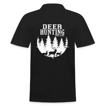 hunting cool gift grandpa - Men's Polo Shirt - black - Back - Kai (181cm)