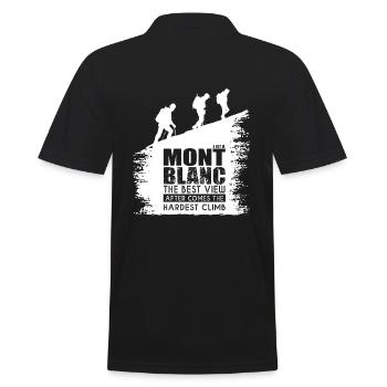 Mountaineering Mont Blanc Mountain Sport - Men's Polo Shirt - black - Back - Kai (181cm)