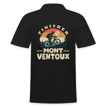 Bike finisher Mont Ventoux bike cyclist - Men's Polo Shirt - black - Back - Kai (181cm)