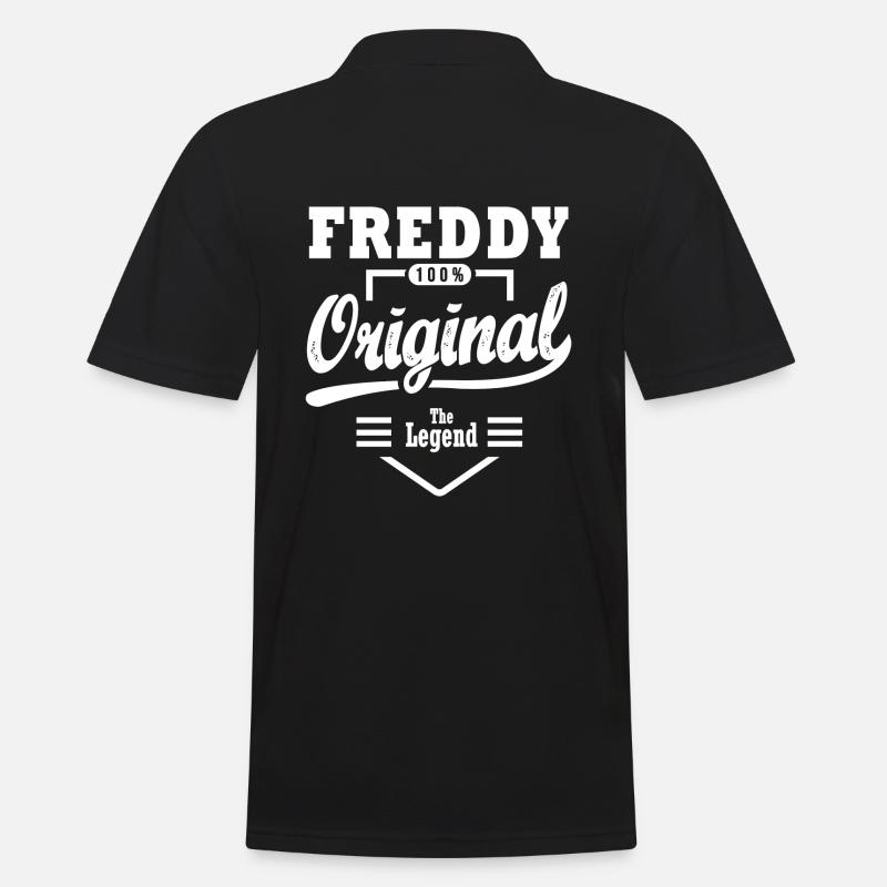 Freddy Geschenk Original Personalisierter Name Freddy - Männer Poloshirt - Schwarz