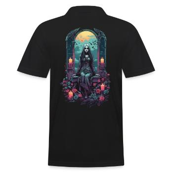 Occulte gothique sorcière magique sombre Halloween - Polo Homme - noir - Dos - Kai (181cm)