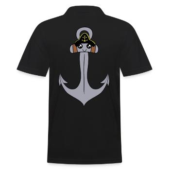 Ancre Maritime Marin, Marin, Capitaine Ahoy - Polo Homme - noir - Dos - Kai (181cm)