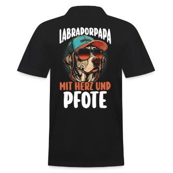 Hund Labrador - Männer Poloshirt - Schwarz - Hinten - Kai (181cm)