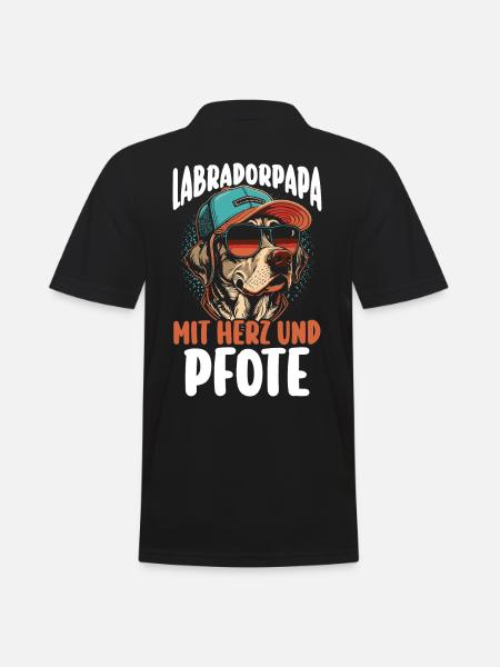 Hund Labrador - Männer Poloshirt - Schwarz