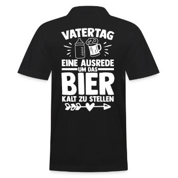 Papa Bière Père Fête des Pères - Polo Homme - noir - Dos - Kai (181cm)