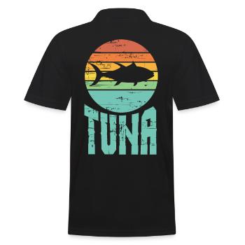 Vintage Tuna Artwork PêcheUr - Polo Homme - noir - Dos - Kai (181cm)