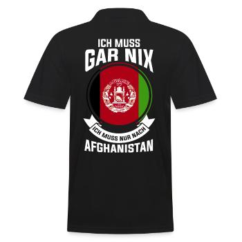 Afghanistan Afghane Afghanisch Afghan Geschenk - Männer Poloshirt - Schwarz - Hinten - Kai (181cm)