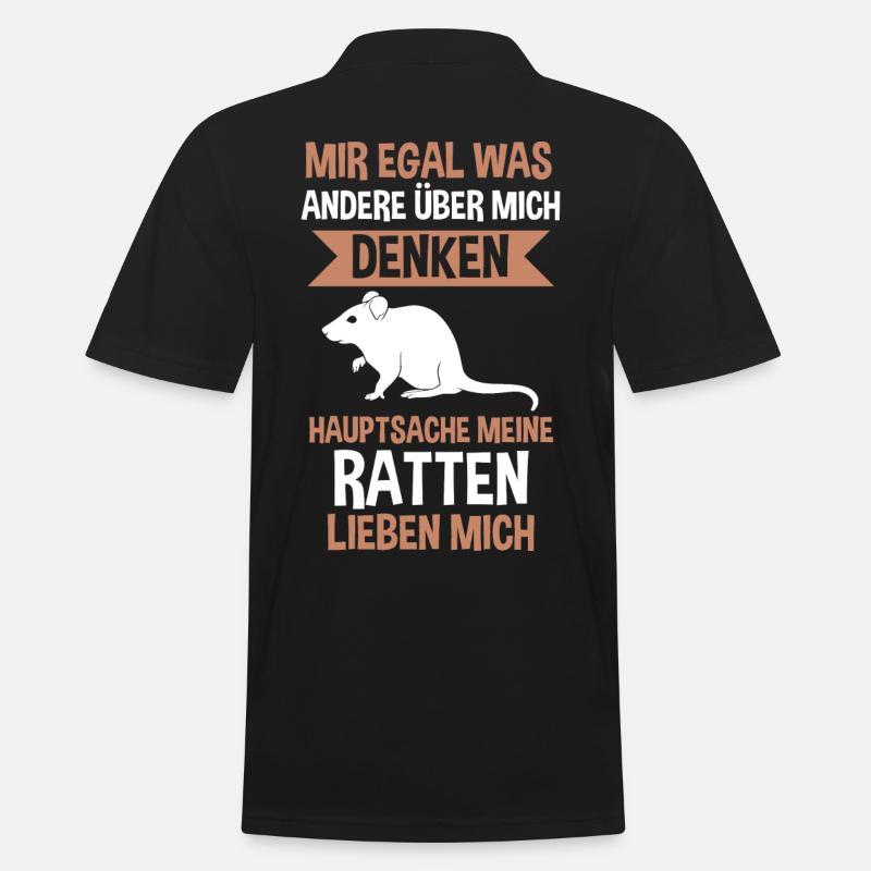 Ratte Haustier Nagetier Ratte - Männer Poloshirt - Schwarz