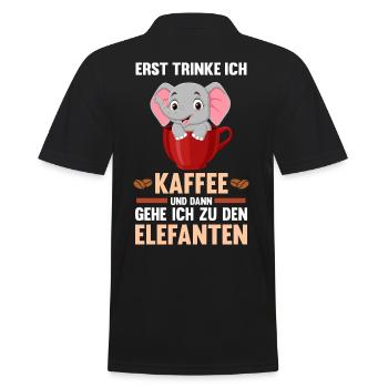Elefantzüchter Elefanten Elefant - Männer Poloshirt - Schwarz - Hinten - Kai (181cm)