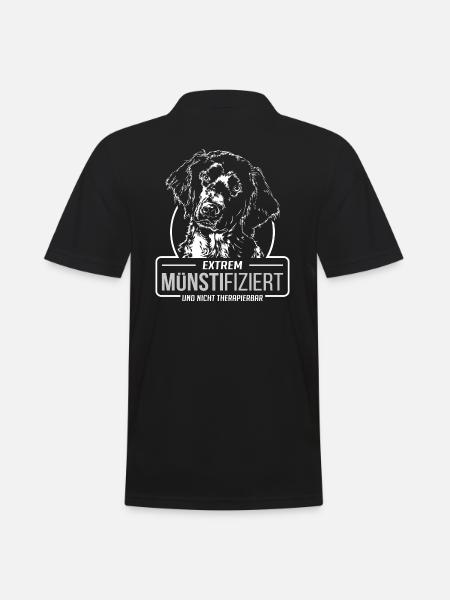 MÜNSTIFIZIERT Grosser Münsterländer Hunde Wilsigns - Männer Poloshirt - Schwarz