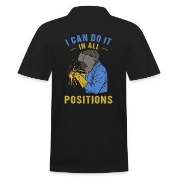 Schweißen Spruch Lustig Schweißer Stahlarbeiter - Männer Poloshirt - Schwarz - Hinten - Kai (181cm)