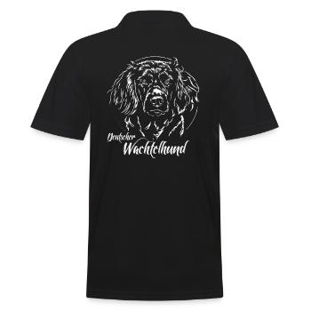 DEUTSCHER WACHTELHUND Jagdhunde Jagdhund Wilsigns - Männer Poloshirt - Schwarz - Hinten - Kai (181cm)
