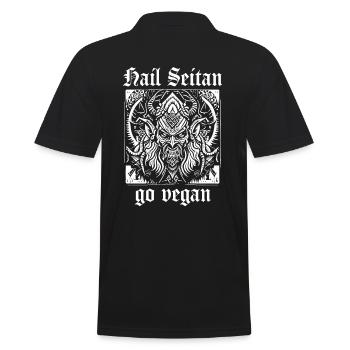 HAIL SEITAN - devenez végétalien - Polo Homme - noir - Dos - Kai (181cm)