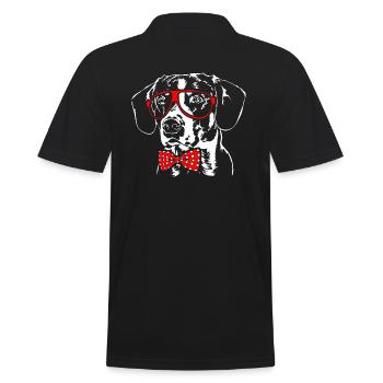 ENTLEBUCHER SENNENHUND funny glasses dog Wilsigns - Men's Polo Shirt - black - Back - Kai (181cm)