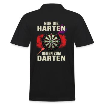 Dart Dartspieler Dartpfeil darten Dartscheibe - Männer Poloshirt - Schwarz - Hinten - Kai (181cm)