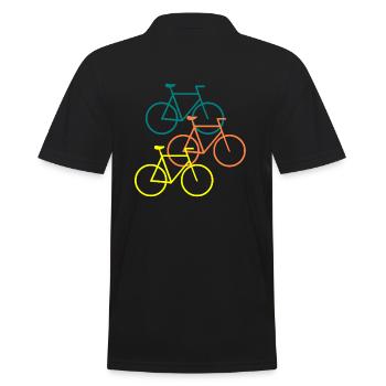 Conception de la famille de bicyclettes - Polo Homme - noir - Dos - Kai (181cm)