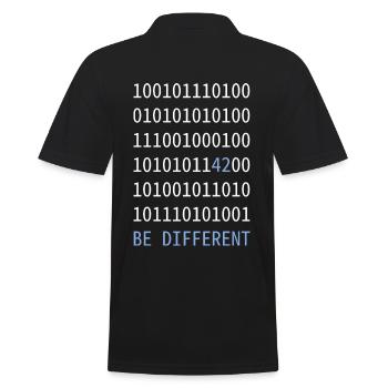 être différent - comme un 42 en code binaire - Polo Homme - noir - Dos - Kai (181cm)