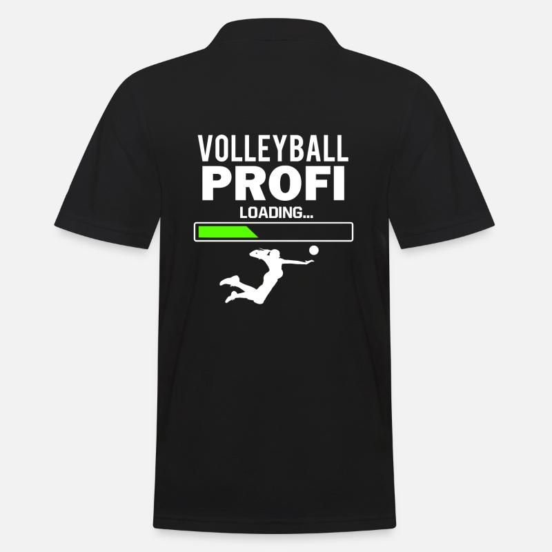 Volleyball - Männer Poloshirt - Schwarz