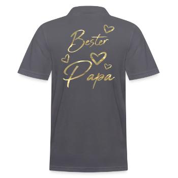 Bester Papa - Männer Poloshirt - Anthrazit - Hinten - Nico (186cm)