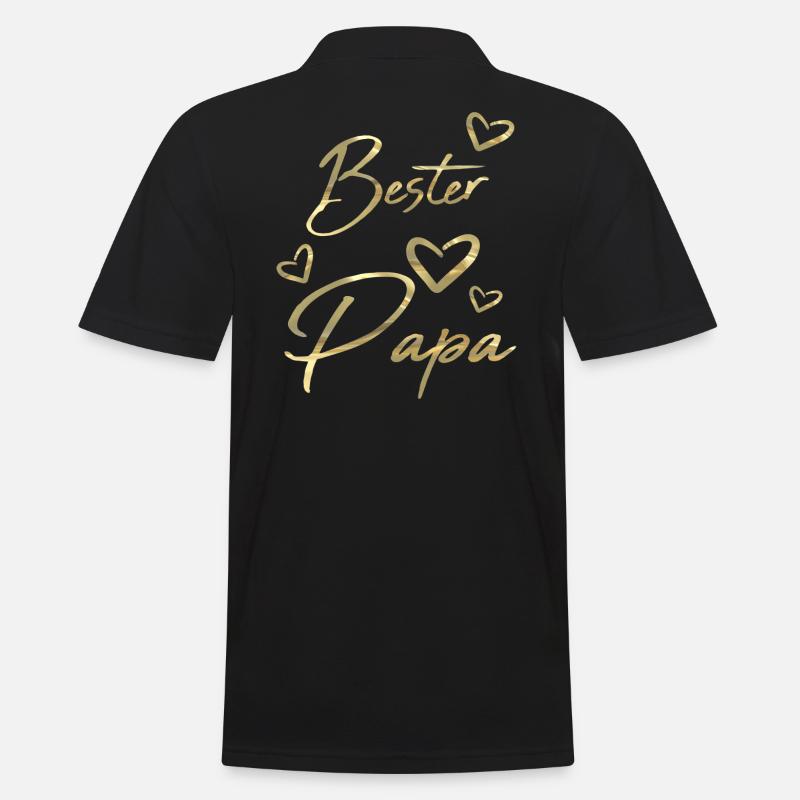 Bester Papa - Männer Poloshirt - Schwarz