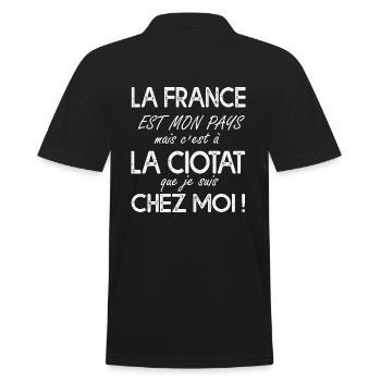 La Ciotat c est chez moi Humour La Ciotat 13 - Polo Homme - noir - Dos - Kai (181cm)