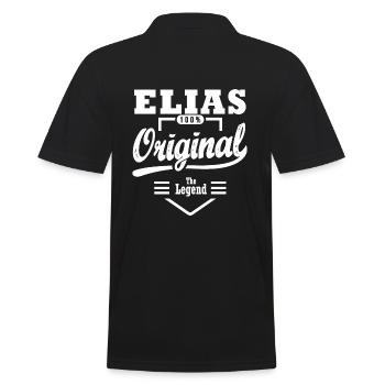 Gift Elias original personalized first name elias - Men's Polo Shirt - black - Back - Kai (181cm)