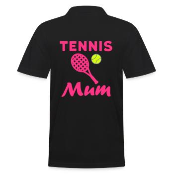 Tennis maman (raquette de tennis, balle de tennis) - Polo Homme - noir - Dos - Kai (181cm)