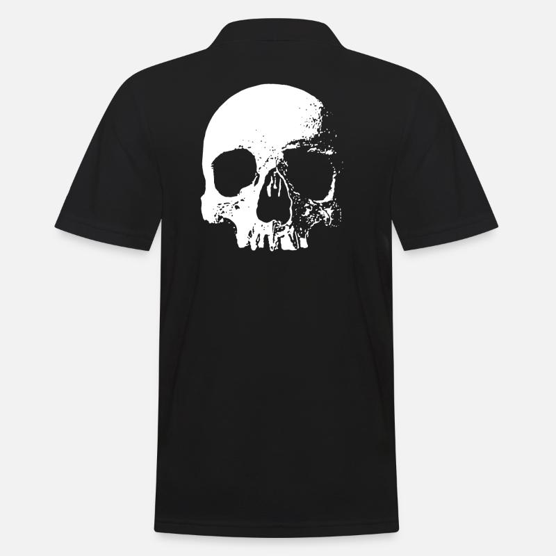 Crâne - Polo Homme - noir